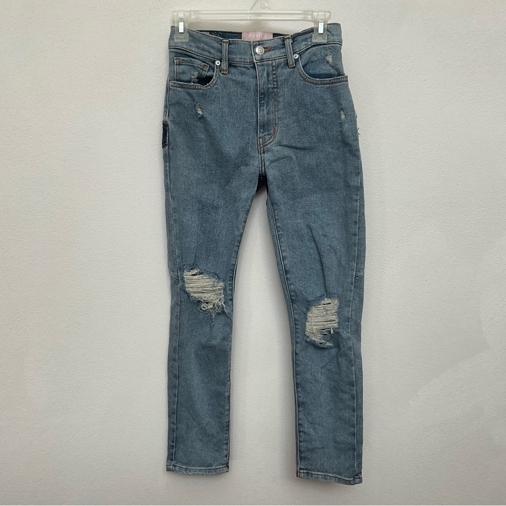 Revice Light Wash Distressed Skinny Jeans Dark Star Size 26 Trendy Influencer